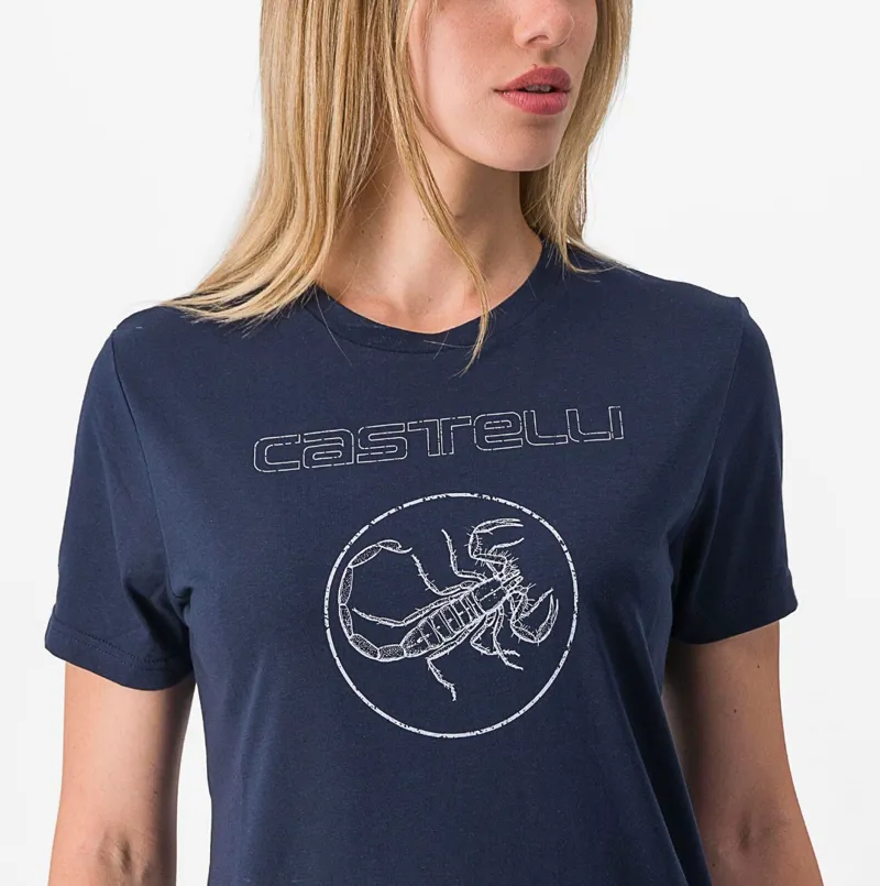 Castelli Pedalare Women's T-Shirt in Belgian Blue-2